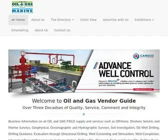 Oilandgasvendors.com(Oil and Gas Vendor Guide Middle East) Screenshot