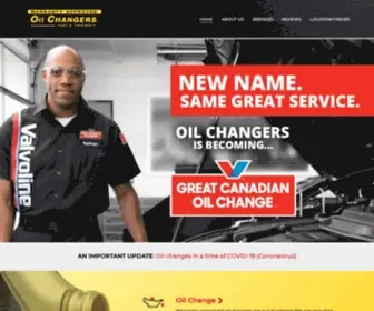 Oilchangers.ca(Oil Changers has become Great Canadian Oil Change) Screenshot