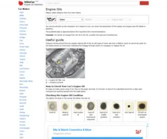 Oilincar.com(Engine Oil Selection) Screenshot