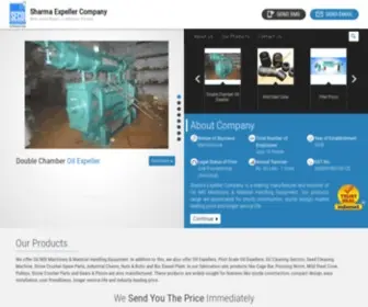 Oilplantmachinery.com(Sharma Expeller Company) Screenshot