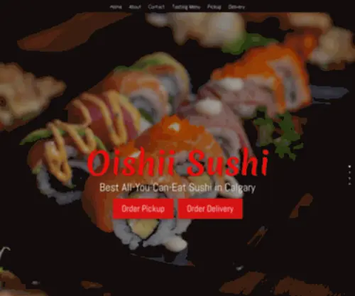 Oishiisushi.ca(Oishii Sushi) Screenshot