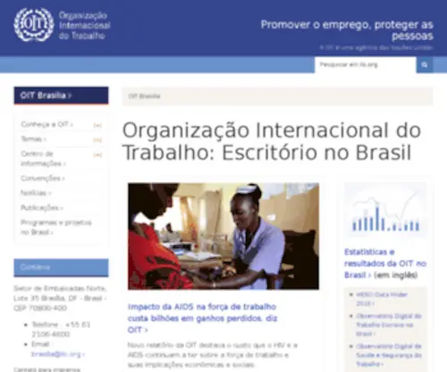 Oit.org.br(Organização Internacional do Trabalho) Screenshot