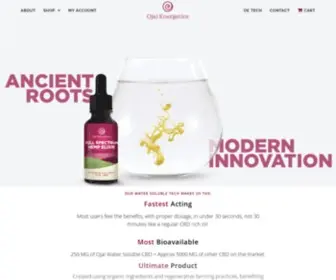 Ojaienergetics.com(Fast-Acting Water Soluble CBD Products and Tincture) Screenshot