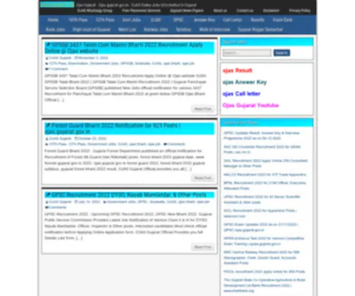 Ojasgujarat.net(OJAS Gujarat) Screenshot