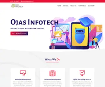 Ojasinfotech.in(A Creative Web Design & Software Company) Screenshot