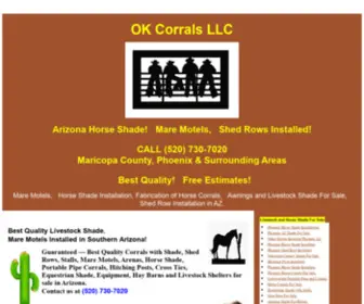 OK-Corrals.com(AZ Horse Shade Company Phoenix Arizona Shade Installed) Screenshot