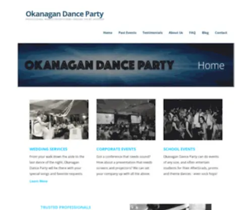 Okanagandanceparty.com(Professional mobile entertainers serving the BC Interior) Screenshot