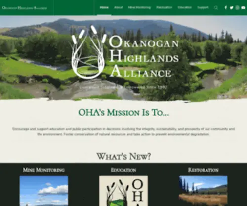 Okanoganhighlands.org(Okanogan Highlands Alliance) Screenshot