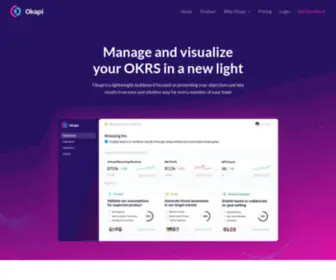 Okapiapp.com(Build Outcome Focused Teams with OKRs Management) Screenshot
