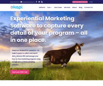 Okapihq.com(Experiential Marketing Software) Screenshot