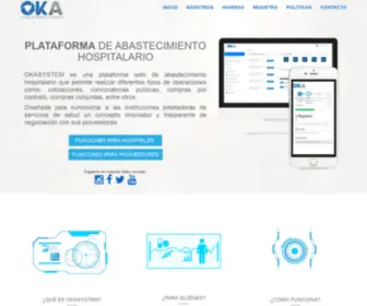 Okasystem.com(Plataforma de compras hospitalarias) Screenshot