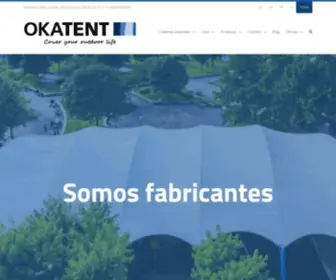 Okatent.com(Fábrica de Carpas Industriales y Arquitectura Textil) Screenshot