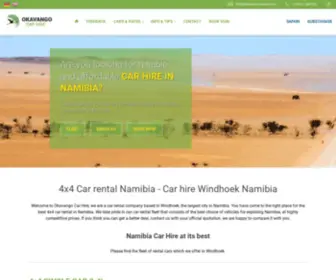 Okavango-Carhire.com(Windhoek car hire Namibia) Screenshot