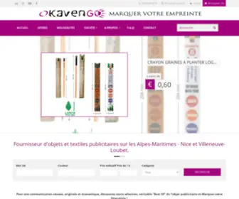 Okavengo.fr(Fournisseur d'objets et textiles publicitaires sur les Alpes) Screenshot