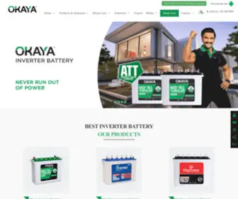 Okayapower.com(Okaya Batteries) Screenshot