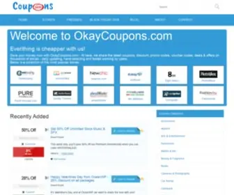 Okaycoupons.com(Everithing is cheapper with us) Screenshot