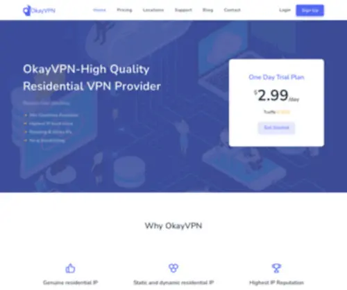 OkayVPN.com(High Quality Residential VPN Proxy with Highest IP Trust Score) Screenshot