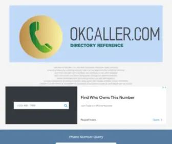 Okcaller.com(Telephone Safety Directory) Screenshot