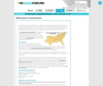 Okcollegeonline.org(SREB Academic Common Market) Screenshot