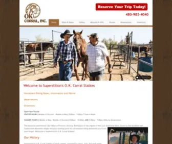 Okcorrals.com(Horseback Riding Apache Junction) Screenshot