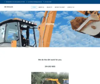 Okdirtwork.com(Best Land Excavation & Clearing Company in Burneyville) Screenshot