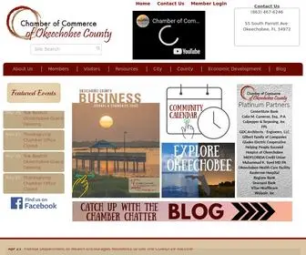 Okeechobeebusiness.com(Chamber of Commerce of Okeechobee County) Screenshot