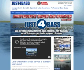 Okeechobeejust4Bass.com(Just4Bass) Screenshot