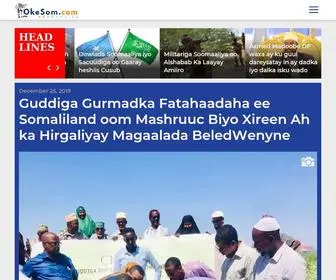 Okesom.com(Oke Somalia) Screenshot