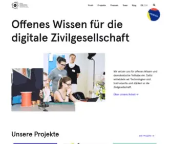 OKFN.de(Open Knowledge Foundation Deutschland e.V) Screenshot