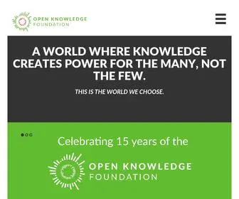 OKFN.org(The open knowledge foundation) Screenshot