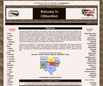 Okgenweb.net(THE place for Oklahoma genealogy) Screenshot