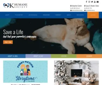 Okhumane.org(Adopt a Pet from an Animal Rescue in OKC) Screenshot