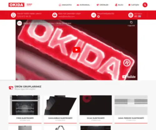 Okida.com(Ev aletleri için elektronik kontroller ve modüller) Screenshot