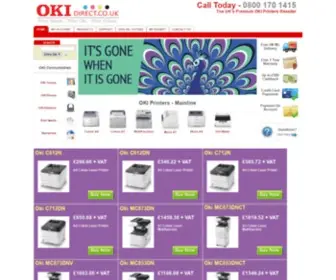 Okidirect.co.uk(OKI Printers) Screenshot