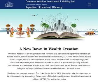 Okih.org(Overseas Keralites investment and Holding Formed) Screenshot