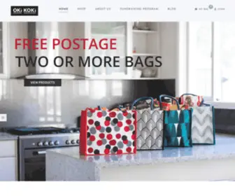 Okikoki.com.au(Fashionable shopping bags designed with style in mind) Screenshot