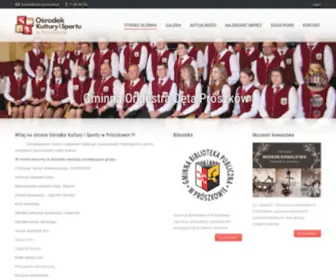 Okis-Proszkow.pl(Ośrodek Kultury i Sportu) Screenshot
