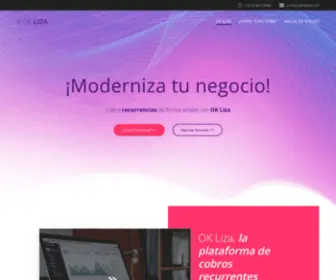 Okliza.com(Plataforma de cobros recurrentes) Screenshot