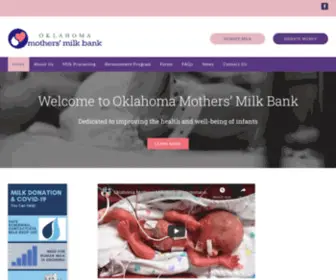 Okmilkbank.org(Oklahoma Mothers Milk Bank) Screenshot