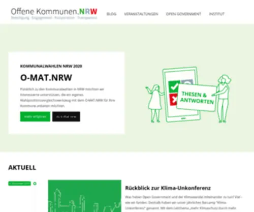 OKNRW.de(Beteiligung, Engagement, Kooperation, Transparenz) Screenshot