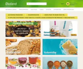 Okoland.no(Økologisk mat på nett) Screenshot