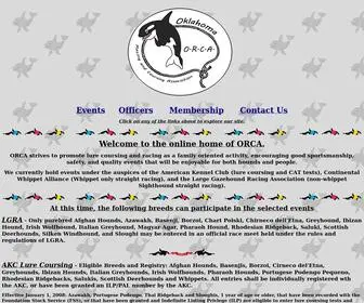 Okrca.net(Oklahoma Racing and Coursing Association) Screenshot