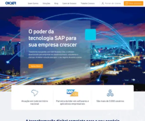 Okser.com.br(Consultoria de negócios parceira da SAP) Screenshot