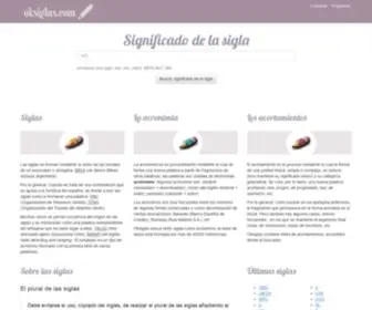 Oksiglas.com(Siglas y su significado) Screenshot