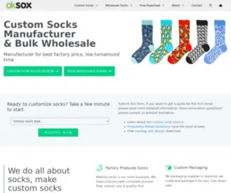 Oksox.com(Bulk Custom Socks Manufacturer) Screenshot