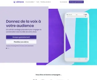 Oktave.co(Et vos clients vont adorer vos questionnaires) Screenshot