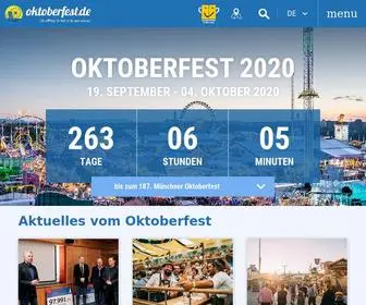 Oktoberfest.de(Die offizielle Website zur Wiesn) Screenshot
