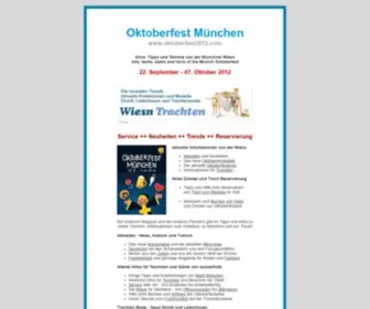 Oktoberfest2012.com(Oktoberfest München) Screenshot