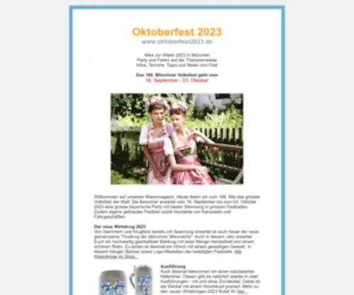 Oktoberfest2023.de(Oktoberfest 2023) Screenshot