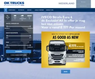 Oktrucksnl.nl(IVECO Gecertificeerde gebruikte IVECO bedrijfs voertuigen) Screenshot